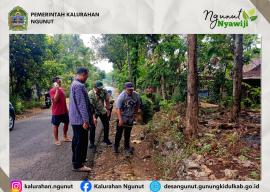 Antisipasi Genangan Air, Tim Teknis Dinas PUPR dan Pemkal Ngunut Survei Lokasi Usulan Drainase PIWK
